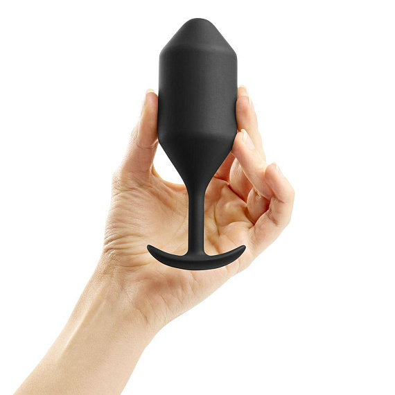 Чёрная пробка для ношения B-vibe Snug Plug 4 - 14 см. от Intimcat