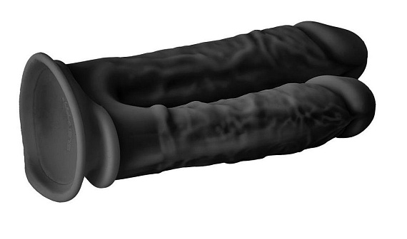 Черный анально-вагинальный фаллоимитатор Double Penetrator - 19,5 см. - фото 7