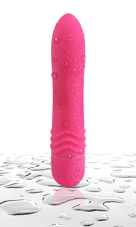 Розовый водонепроницаемый вибратор Neon Luv Touch Vibe - 19 см. от Intimcat