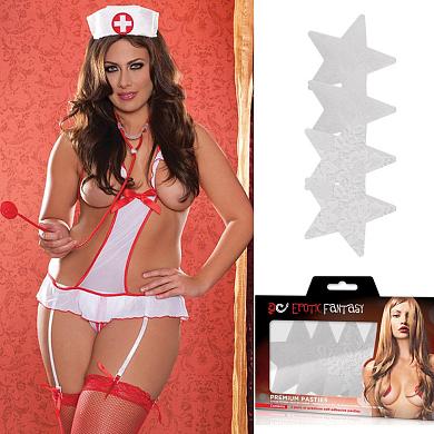 Smart Set №34: игровой костюм медсестры и белые пэстисы-звёзды