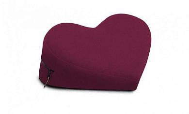 Бордовая подушка-сердце для любви Liberator SE Retail Heart Wedge