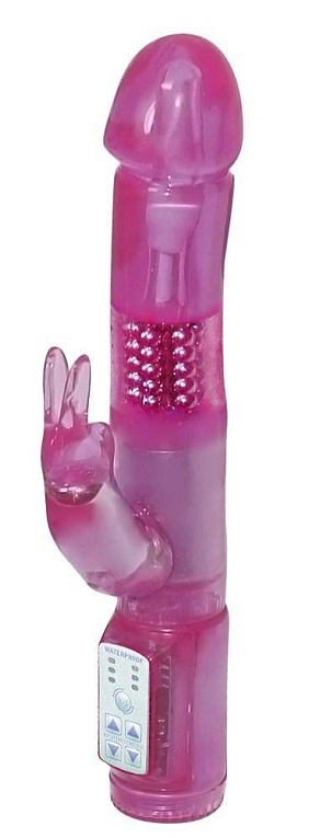 Фиолетовый вибратор Crazy Rabbit - 22 см. - термопластичный эластомер (TPE)