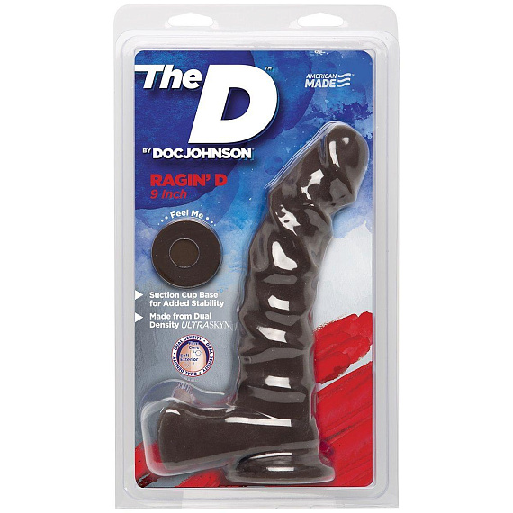 Коричневый фаллоимитатор The D Ragin  D 9  Chocolate - 22,86 см. - ULTRASKYN