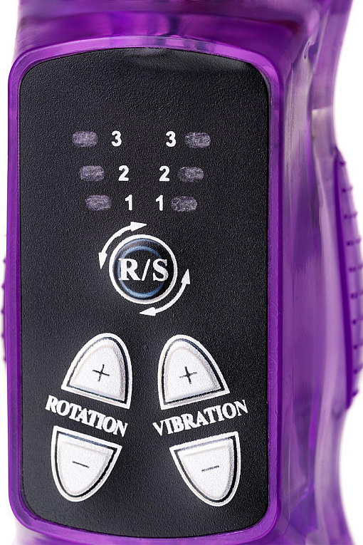 Фиолетовый вибратор High-Tech fantasy с клиторальным лепестком - 21 см. - фото 10