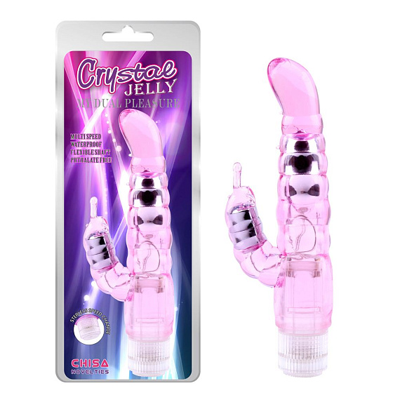 Розовый вибратор-кролик My Dual Pleasure - 21 см. - термопластичный эластомер (TPE)