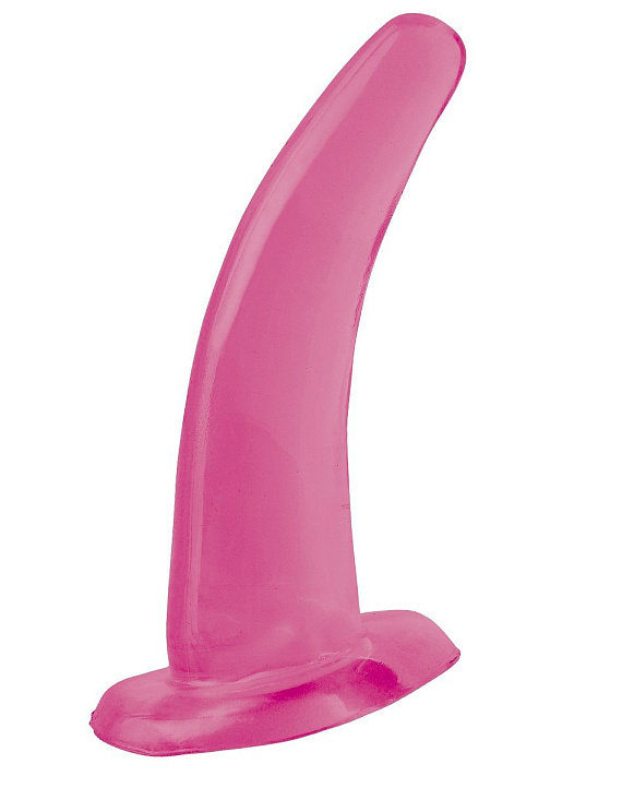 Розовая изогнутая анальная пробка His and Hers G-Spot - 12,4 см.