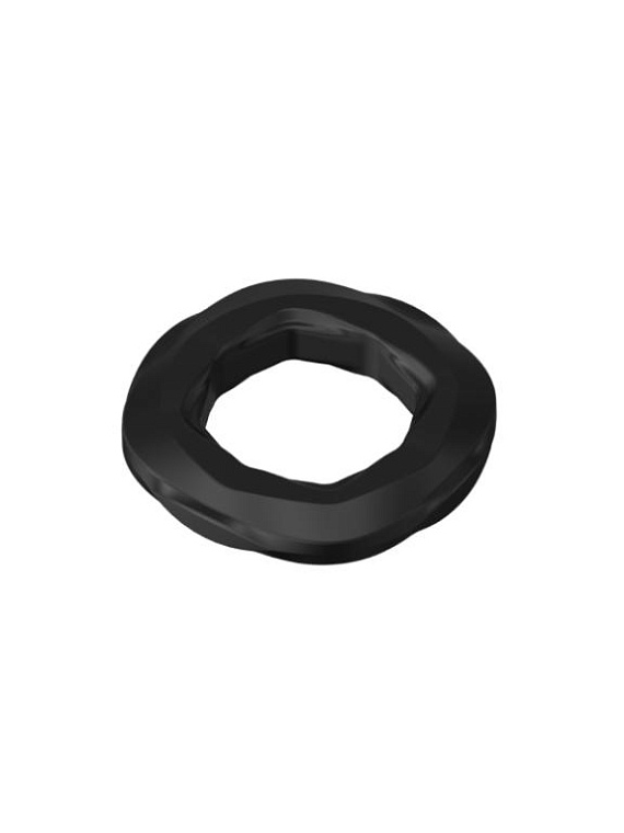 Черные эрекционное кольцо №06 Cock Ring - фото 5