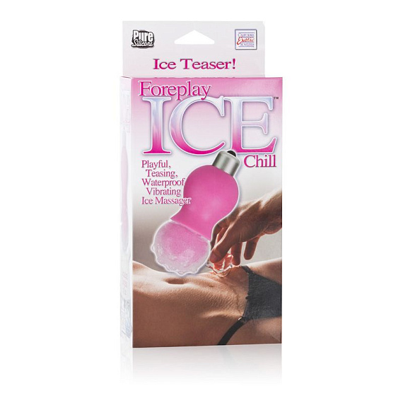 Розовый вибромассажер с замораживающейся насадкой Foreplay Ice Chill Massagers - фото 6