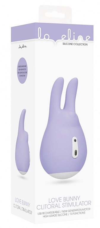 Фиолетовый клиторальный стимулятор Love Bunny - 9,4 см. от Intimcat
