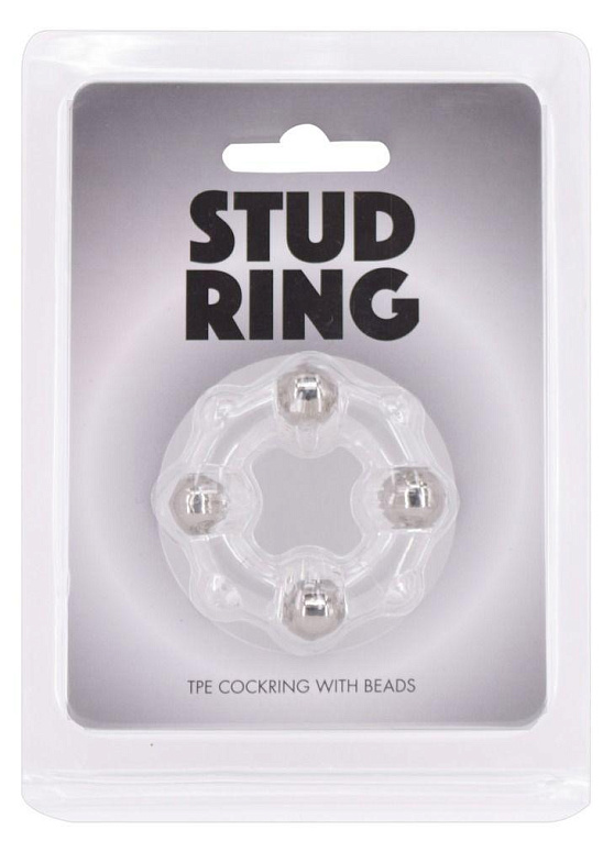 Эрекционное кольцо Stud Ring с бусинами - термопластичный эластомер (TPE)