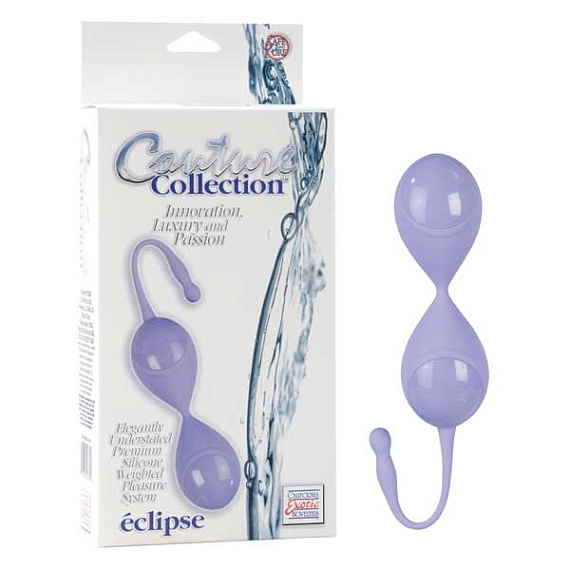 Сиреневые вагинальные шарики Couture Collection Eclipse - силикон