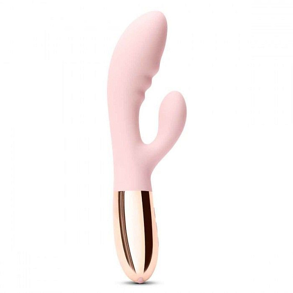 Нежно-розовый вибромассажер-кролик Blend - 20,2 см. - силикон