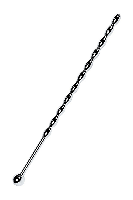 Серебристый длинный уретральный плаг-косичка TOYFA Metal - 15,7 см. - металл