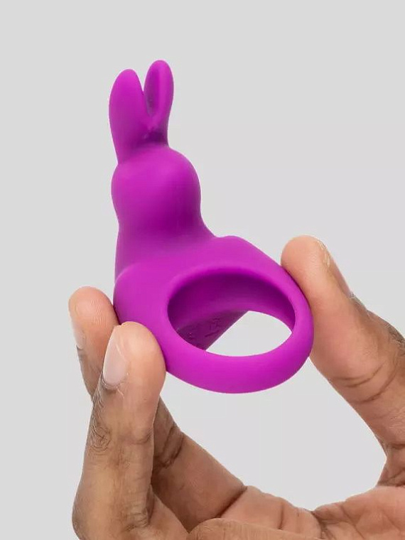 Фиолетовое эрекционное виброкольцо Happy Rabbit Cock Ring Kit - фото 5