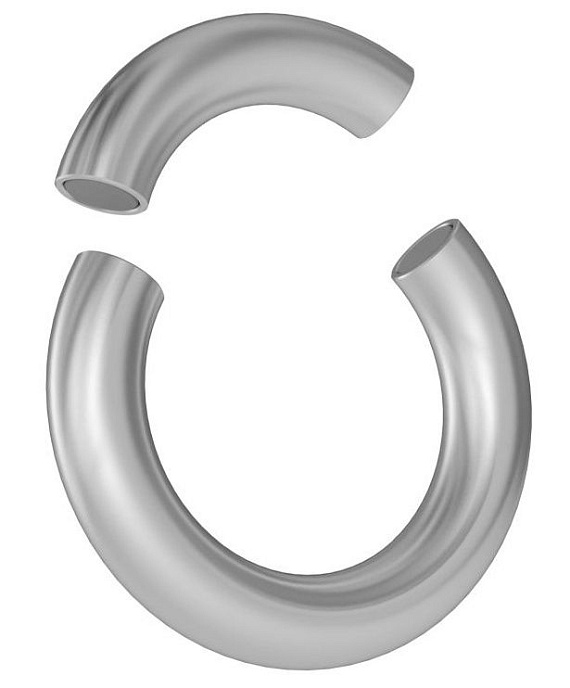 Серебристое магнитное кольцо-утяжелитель - металл