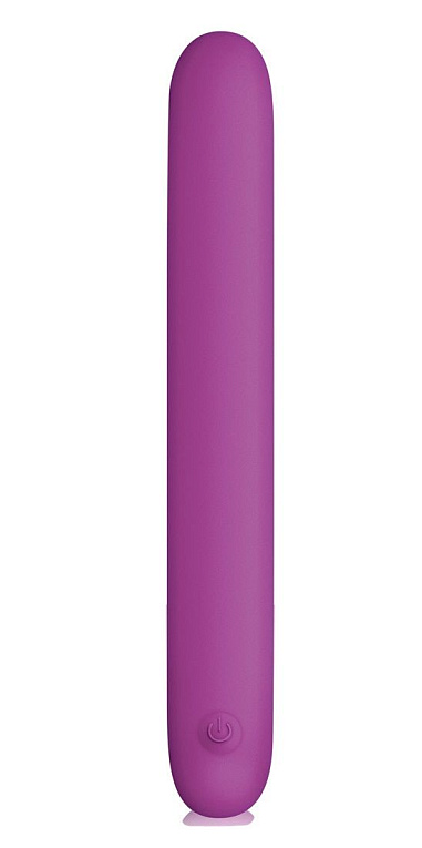 Плоский фиолетовый гнущийся вибромассажер Serenity - 20,3 см. - силикон