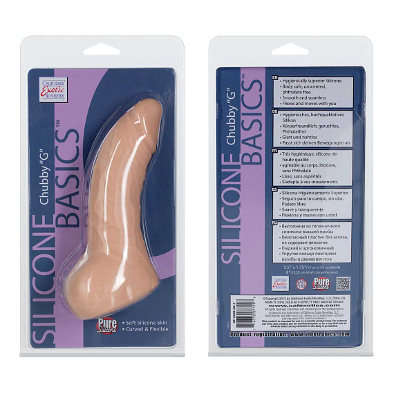 Фаллоимитатор Silicone Basics Chubby G - 19 см. - силикон