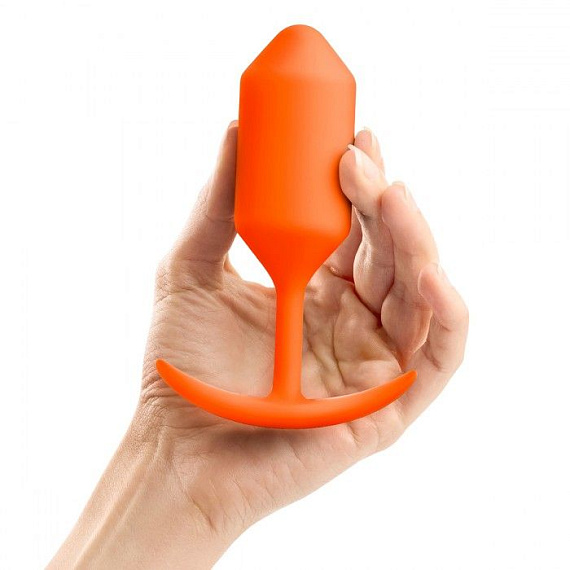 Оранжевая пробка для ношения B-vibe Snug Plug 3 - 12,7 см. - фото 6