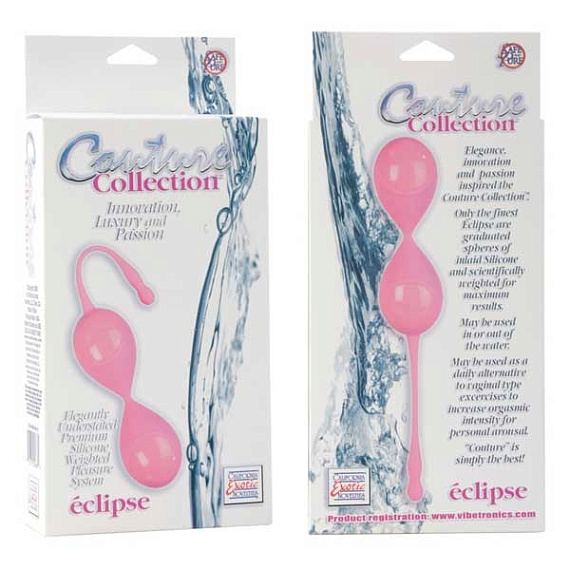 Розовые вагинальные шарики Couture Collection Eclipse от Intimcat