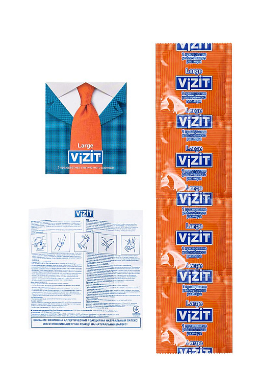 Презервативы VIZIT Large увеличенного размера - 3 шт. - фото 7