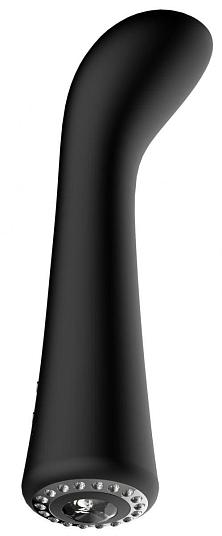 Черный вибромассажер для точки G Glimmer - 20,5 см.