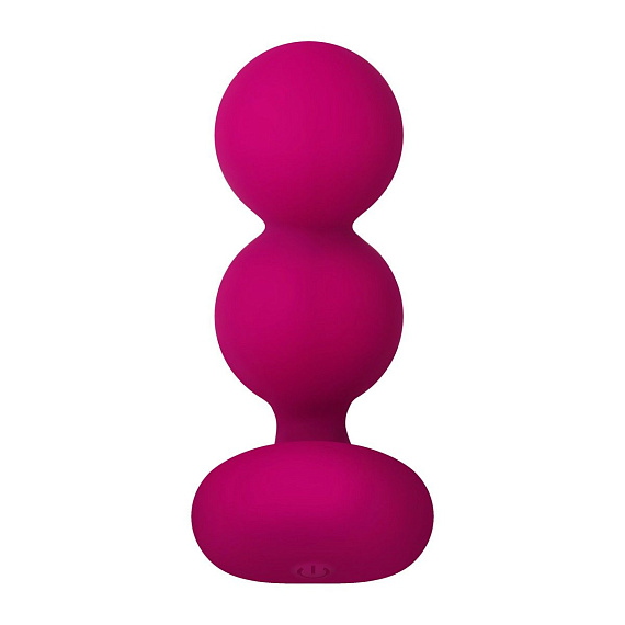 Розовые анальные шарики с вибрацией и расширением Bubble Butt - 12,3 см. - фото 5