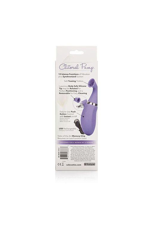 Фиолетовая клиторальная помпа Intimate Pump Rechargeable Clitoral Pump California Exotic Novelties