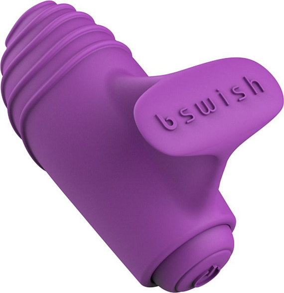Фиолетовый вибростимулятор на пальчик Bteased Basic Finger Vibrator от Intimcat