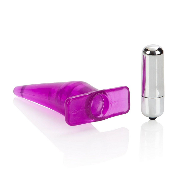 Розовая анальная пробка Mini Vibro Tease - 12,7 см. - силикон