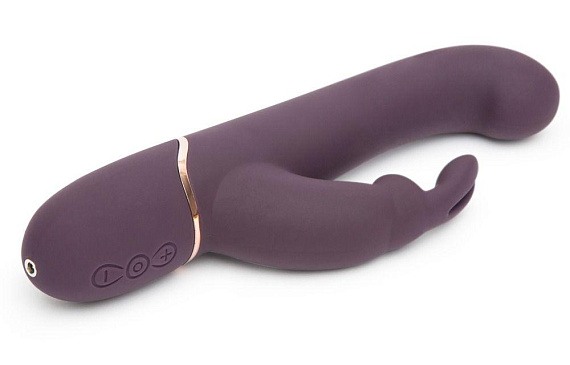 Фиолетовый вибратор Come to Bed Rechargeable Slimline G-Spot Rabbit Vibrator - 22,2 см. - силикон