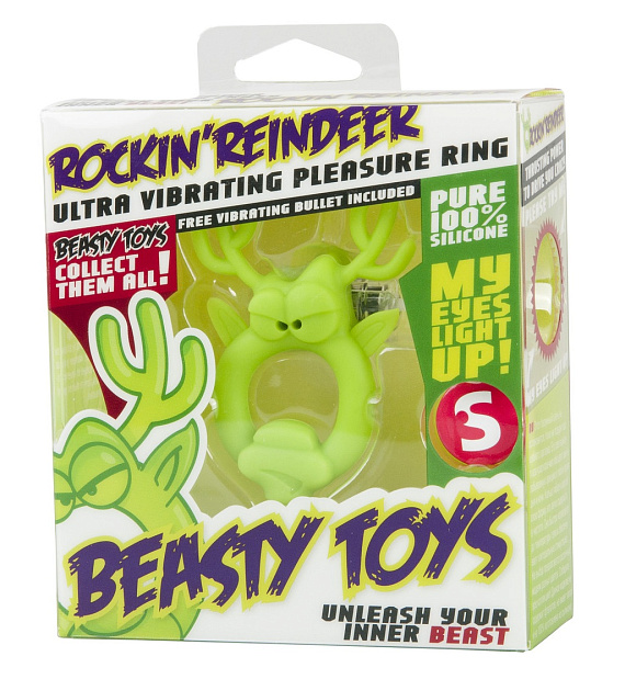 Вибронасадка Beasty Toys Rockin Reindeer в форме оленя - силикон