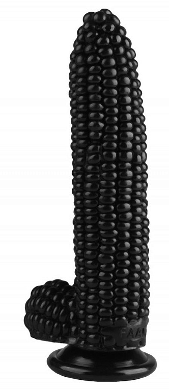 Черный фаллоимитатор-кукуруза на присоске - 20,5 см. Сумерки богов