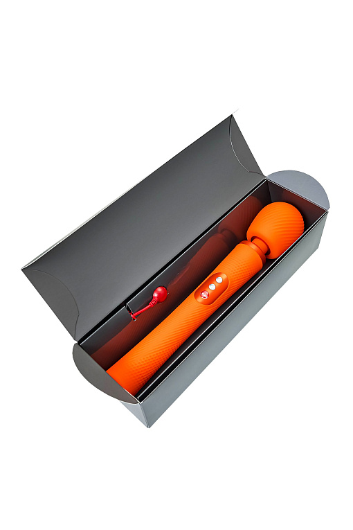 Оранжевый вибромассажер Vim Vibrating Wand - 31,3 см. - фото 7