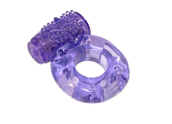 Фиолетовое эрекционное кольцо с вибрацией Rings Axle-pin - Термопластичная резина (TPR)
