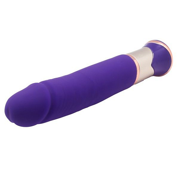 Фиолетовый перезаряжаемый вибратор ECSTASY Deluxe Greedy Dong - 19,5 см. - силикон