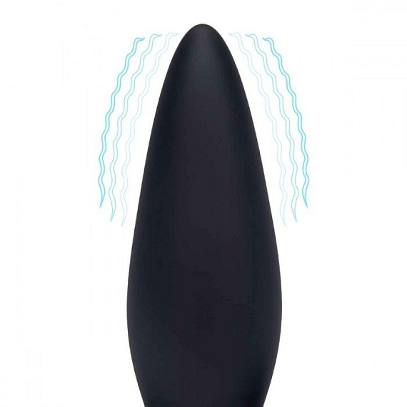 Черный анальный виброплаг для простаты Impaler - 14 см. BlueLine