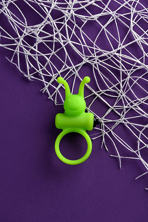 Зеленое эрекционное виброкольцо на пенис Cock Ring - фото 8