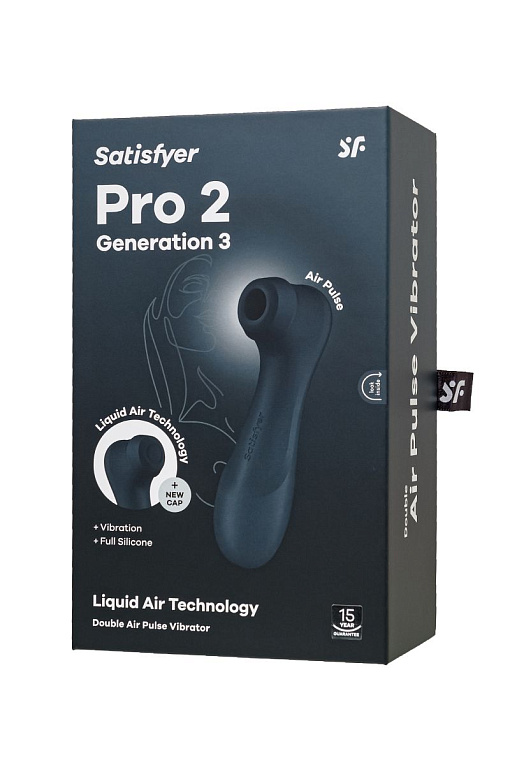 Черный вакуумный стимулятор клитора Satisfyer Pro 2 Generation 3 - фото 7