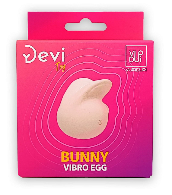 Розовое яичко-зайчик Bunny Vibro Egg - силикон