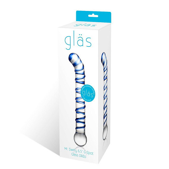 Изогнутый стеклянный фаллос G-Spot Glass Dildo - 17 см. от Intimcat