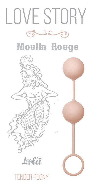 Нежно-розовые вагинальные шарики Love Story Moulin Rouge - силикон
