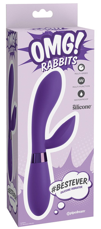 Фиолетовый вибратор-кролик #bestever Silicone Vibrator - 21,2 см. от Intimcat