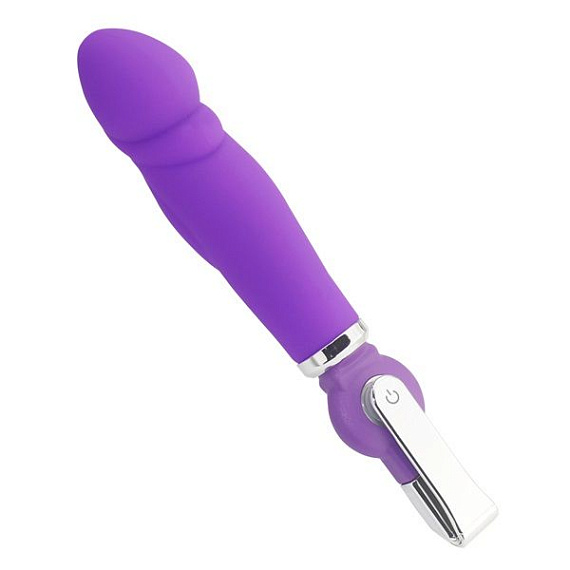 Фиолетовый вибратор ALICE 20-Function Penis Vibe - 17,5 см. - силикон