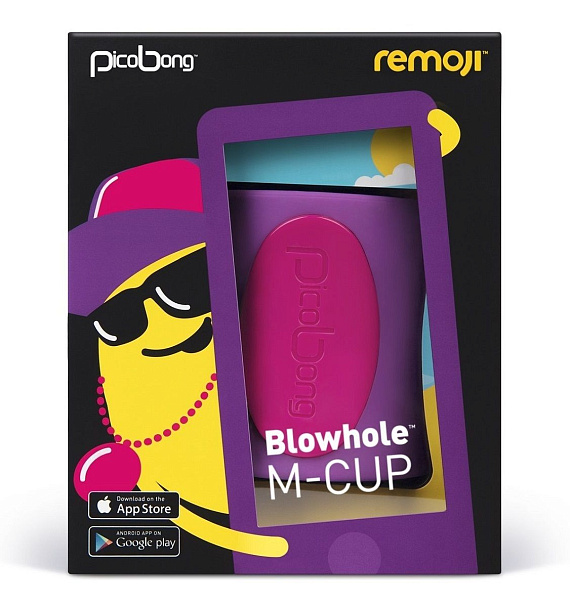 Фиолетовая виброчаша для мастурбации BLOWHOLE M-CUP - силикон