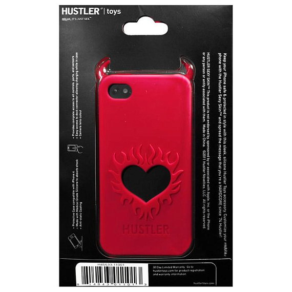 Красный чехол HUSTLER из силикона для iPhone 4, 4S от Intimcat