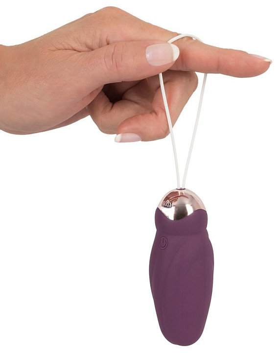 Фиолетовое виброяйцо Rotating Love Ball с пультом ДУ - силикон