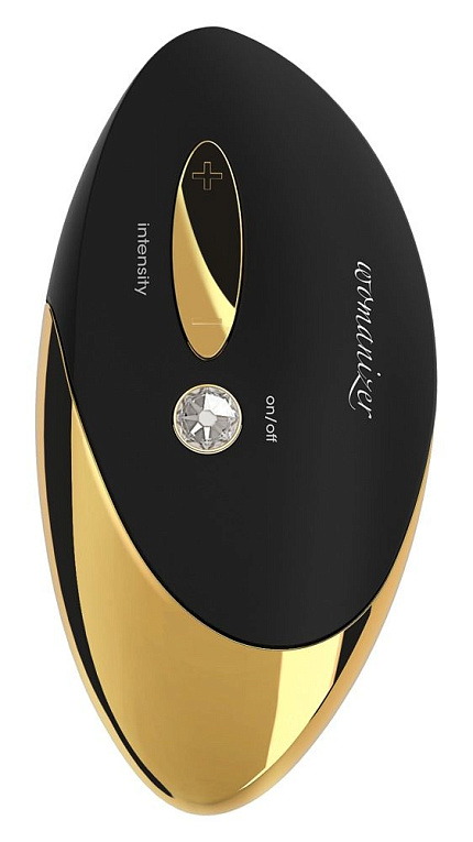 Чёрно-золотой бесконтактный вакуумный стимулятор клитора Womanizer W500 Pro Womanizer