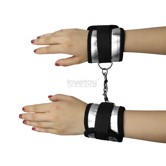 Серебристо-черные наручники Struggle My Handcuff Lovetoy