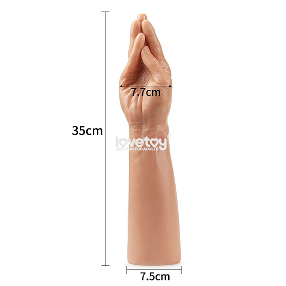 Рука для фистинга 13.5 King Size Realistic Magic Hand - 35 см. - поливинилхлорид (ПВХ, PVC)