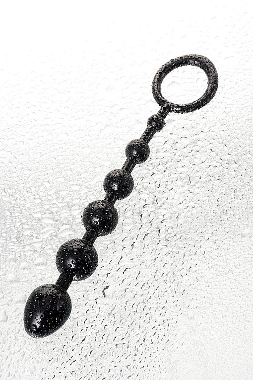 Анальная цепочка черного цвета A-toys - 19,8 см. - фото 10